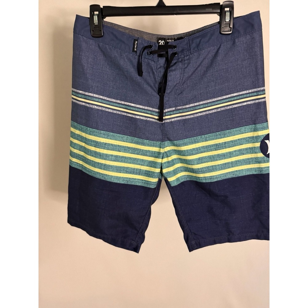 Hurley - Board Shorts Striped Performance - Blue Green - 20 - Mens